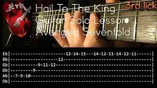 Hail To The King Guitar Solo Lesson - Avenged Sevenfold (with tabs)