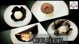 Chocolate bowls without balloons | chocolate cups | how to make edible bowls | Food Magic by Sonam