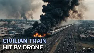 Russian Drone Strikes Civilian Passenger Train in Ukraine