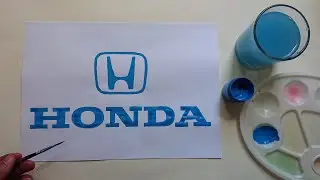 c&oacute;mo dibujar el logotipo de honda/how to draw honda logo