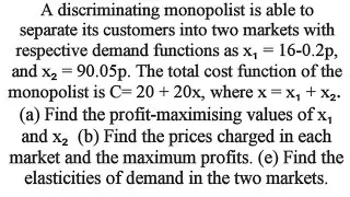 Price discrimination in monopoly