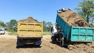 Dump Truk//Mobil Truk Pengangkut Tanah Timbunan Jomplang Muatan