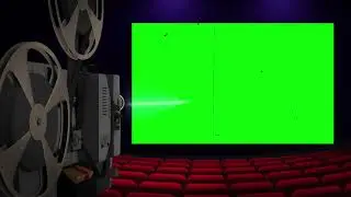 Old Classic Retro Abstract Storytime Projector Green Screen Animated Loop || Movie projector