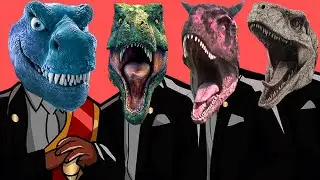 Best Dinosaur Fights in the Jurassic Park - Coffin Dance Meme (Cover)