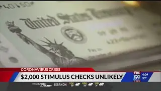 $2,000 stimulus checks unlikely
