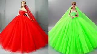Barbie Doll Makeover Transformation ~ DIY Miniature Ideas for Barbie ~ Wig, Dress, Faceup, and More!
