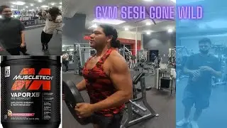 Gym sesh gone wild/ Muscle tech pre-workout test review