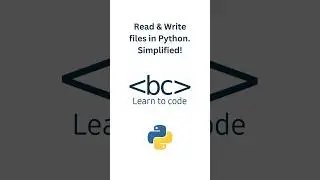 Read & Write Files in Python Simplified! ⏳ #Shorts #python #programming