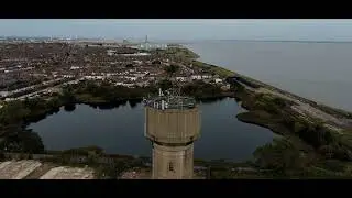 Cold grey skies over Grimsby Docks/Cleethorpes Prom