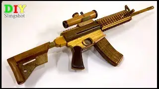 Slingshot made of wood- A familiar gun.