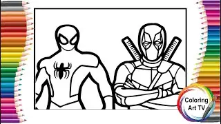 Spider Man VS Deadpool Comic coloring pages_ Spider Man and Deadpool Coloring Pages #44