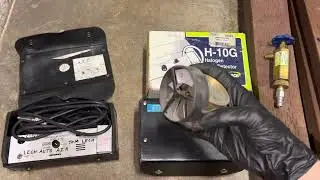 Found old air velocity measurement meter two old H 10 heated Diode leak detectors & die injector￼