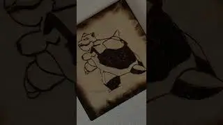 Blastoise Wood Burning 🔥 Satisfying Pok&eacute;mon Pyrography ASMR #pokemonart #pokemon #woodburning #art