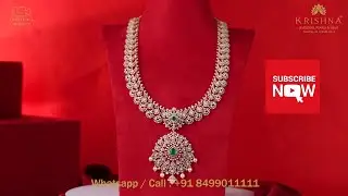 Planning A Wedding? Krishna Jewellers have the perfect Diamond Long Haram Necklace!
