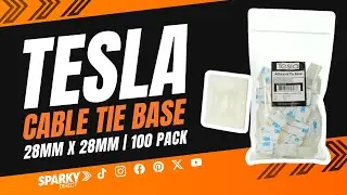 Tesla TESAB28 | Клейкое основание для кабельной стяжки 28 x 28 мм | Упаковка из 100 шт.