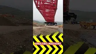 🏗️ Long Reach Crane Loading Heavy Materials
