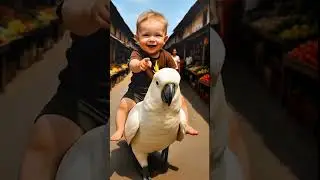 poor baby and Cockatooheart  touching #shorts #ai #baby#shortsviral #G11ZONE