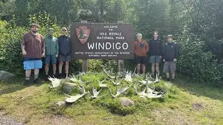 6 friends backpacking Isle Royale NP