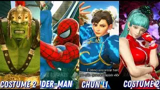 Marvel vs Capcom Infinite - ALL Characters Costumes Comparison Skins in Victory Poses - HD 1080p 60f