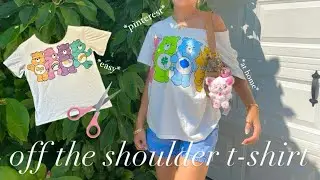 off the shoulder t-shirt tutorial!! (cozy girl/ pinterest perfect)