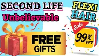 Huge Free Gifts + Second Life Biggest Flexi Hair Sale 1L #SECONDLIFE #FREE #GIFTS