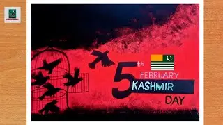 Kashmir Day Poster Drawing || Kashmir Solidarity Day Drawing With Oil Pastel For Beginners