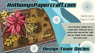 Anthony's Papercraft Holiday Foliage with Pine cones
