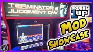 Arcade1Up Terminator 2 Mod Quick Showcase | Recessed Monitor, Lit Coin Door, Hidden Cables, Gun Mod