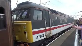 The Class 47 LSL No.47828 takes LSL Train with No.34046 'Braunton' was leave & left us at Carlisle.