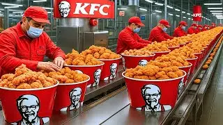 How KFC Chicken Is Made in Factories 🍗  Full Step by Step Process Revealed
