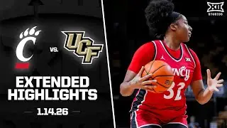 Cincinnati vs. UCF Extended Highlights | 2025-26 Big 12 Women's Basketball