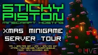 🔴 MINIGAME MASH XMAS SERVER TOUR | StickyPiston Hosting | Minecraft