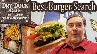 Best Burger Search: New Orleans Bar Food at Dry Dock Cafe Restaurant Review Vlog