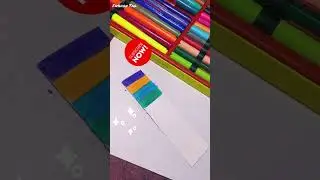 DIY Kawaii Rainbow pen shaped highlighter! 🌈🤓 #shorts