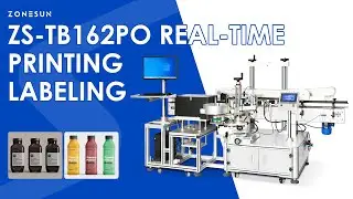 ZONESUN ZS-TB162PO Wrap-Around Square Bttle Labeling Machine With Real-Time Printing Function