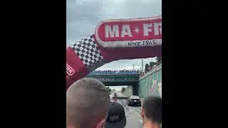Drag race crash flips car into wall in Chișinău, Moldova