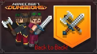 Minecraft Dungeons hardest Achievement! (Back to Back Achievement)