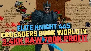 Tibia EK 445 hunt solo nos Crusader - Book World IV - Besti&aacute;rio