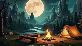 Salinan dari Full Moon Camping Jazz 🌕🔥 | Cozy Night Jazz Music for Sleep, Relax & Study