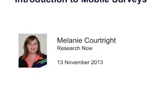 Melanie Courtright - Lecture Series 1 - 2013