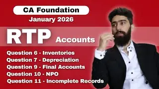 RTP - Accounts | CA Foundation Jan'26 | CA Foundation Accounts | By CA Tushar Kalra