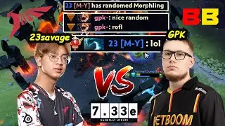 Talon 23savage Morphling  vs Betboom GPK Primal Beast TOP1 MMR - New Patch 7.33E Dota 2 Server SEA