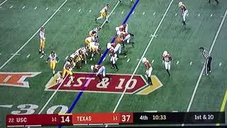 USC #8 St. Brown get Blown up by Texas DB, Foster