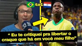 VEJA O DESABADO DE NETO SOBRE O JOGAÇO DE VINI JR CONTRA O PARAGUAI HOJE! AGORA ELE DECOLOU!