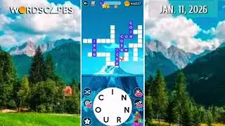 Wordscapes Daily Puzzle January 11, 2026 gameplay | Answers | Solution