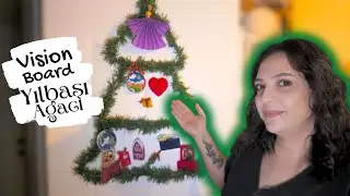 El emeği Vision Board Yapımı Yılbaşı Ağacı Şeklinde