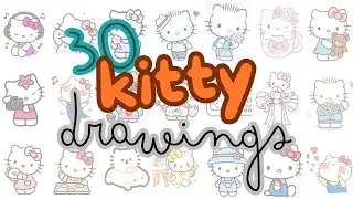 30 KITTY Drawings | Beginners Cute KITTY Drawings | Cute Sticker Drawing Ideas @craftvala #drawing