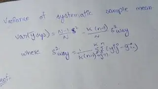 Variance of systematic sampling mean