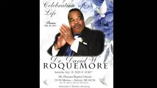 TRIBUTE TO DR. DAVID W. ROQUEMORE - PASTOR EMERITUS GREATER NEW LIGHT BAPTIST CHURCH DETROIT
