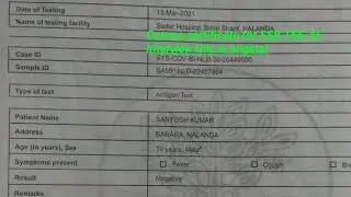 Corona negative certificate for SSB TES-45 interview 🇮🇳👍